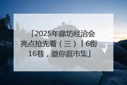 2025年廊坊经洽会亮点抢先看（三）丨6街16巷，邀你逛市集