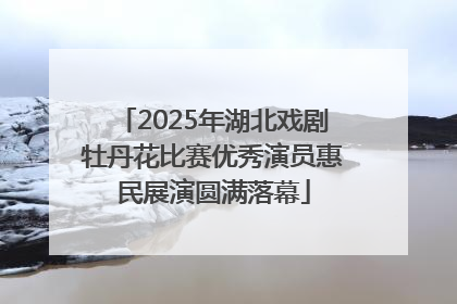 2025年湖北戏剧牡丹花比赛优秀演员惠民展演圆满落幕