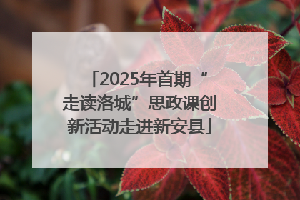 2025年首期“走读洛城”思政课创新活动走进新安县