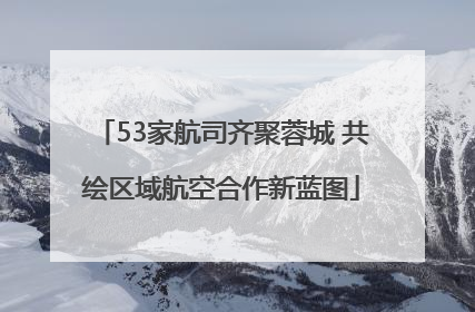 53家航司齐聚蓉城 共绘区域航空合作新蓝图