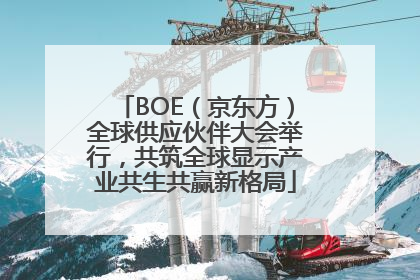 BOE（京东方）全球供应伙伴大会举行，共筑全球显示产业共生共赢新格局